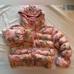 TCEC Pink Floral Kids Puffer Jacket